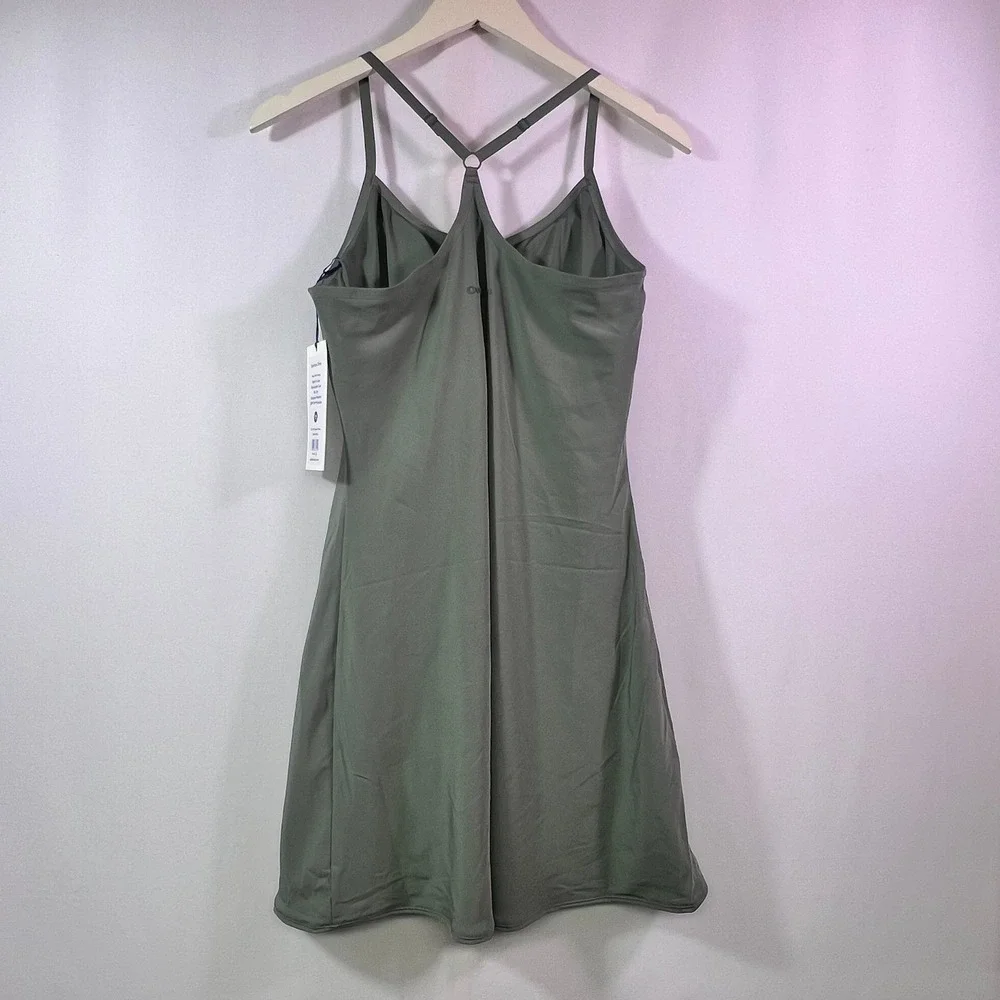Outdoor Voices Women's Exercise Dress Agave Green Built-In Shorts Pockets Size M